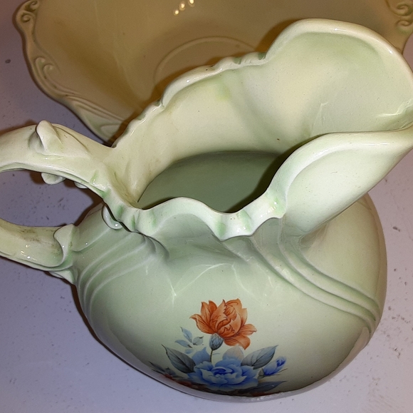 Pitcher and basin set, light green - Picture 5 of 5